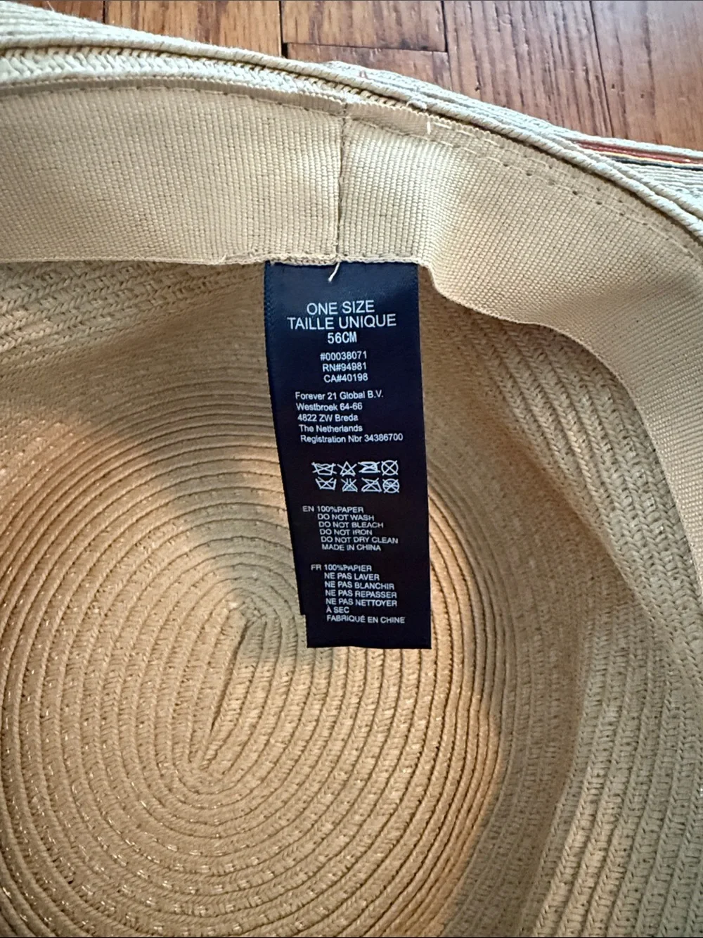 Straw Sun Hat with Rainbow Trim